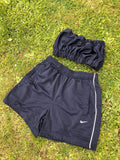 Vintage Reworked Nike Tracksuit Tube Top & Shorts Two Piece Set Navy