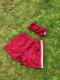 Vintage Reworked Nike Tracksuit Tube Top & Shorts Two Piece Set / Co-Ord Red & White