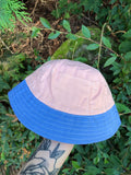 Vintage Reworked Tommy Hilfiger Recycled Shirt Bucket Hat Orange & Blue