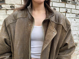 Vintage 90s Genuine Leather Jacket Brown