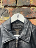 Vintage 90s Genuine Leather Biker Jacket Black