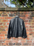 Vintage 90s Genuine Leather Biker Jacket Black