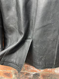 Vintage 80s Genuine Leather Blazer Jacket Black