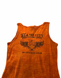 Vintage y2k Harley Davidson Sequin Embroidered Vest Top  / Graphic Print T Shirt Orange