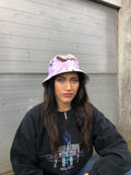Love Route Unisex Purple Hawaiian Patterned Bucket Hat