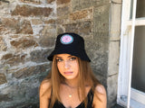 Love Route Embroidered Unisex Bucket Hat Black