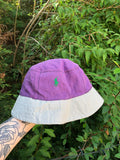 Vintage Reworked Ralph Lauren Recycled Shirt Bucket Hat Purple & Pale Green