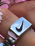 Vintage Style Swoosh Rings Silver (Select Style)