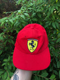 Vintage y2k Ferrari Racer Nascar 6 Panel Cap Red & Yellow