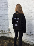 Vintage Arctic Monkeys Suck It And See Levi Oversized Black Denim Jacket