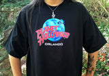 Vintage Planet Hollywood Orlando Graphic Oversized T Shirt / Tee Black