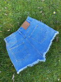 Vintage 90s High Waisted Denim Shorts Blue - W27