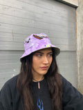 Love Route Unisex Purple Hawaiian Patterned Bucket Hat