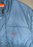 Vintage Nike gilet / oversized gilet / 90s gilet / sleeveless body warmer navy blue & orange