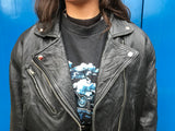 Vintage Biker Genuine Leather Jacket Black