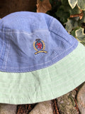 Vintage Reworked Tommy Hilfiger Recycled Shirt Bucket Hat - Blue & Green