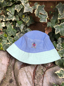 Vintage Reworked Tommy Hilfiger Recycled Shirt Bucket Hat - Blue & Green