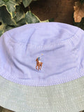 Vintage Reworked Ralph Lauren Recycled Shirt Bucket Hat - Blue & Pale Green
