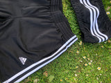Vintage Reworked Adidas 3-Stripes Tracksuit Tube Top & Shorts Two Piece Set / Co-Ord Black & White