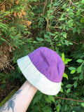 Vintage Reworked Ralph Lauren Recycled Shirt Bucket Hat Purple & Pale Green
