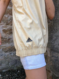 Vintage Adidas Sleeveless Oversized Vest / Tank Top Pale Yellow