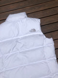 Vintage The North Face 700 Nuptse Goose Down Padded Gilet Jacket / Body Warmer Vest White
