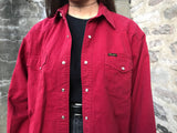 Vintage Wrangler Unisex Denim Baggy Oversized Shirt Red