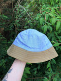Vintage Reworked Ralph Lauren Recycled Shirt Bucket Hat Blue & Khaki