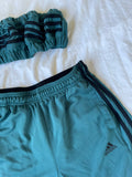 Vintage Reworked Adidas Co-ord Tube Top & Shorts Two Piece Set Green