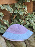 Vintage Reworked Ralph Lauren Recycled Shirt Bucket Hat - Lilac & Blue