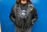 Vintage Biker Genuine Leather Jacket Black