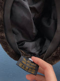 Vintage Brown Faux Fur Fluffy 90s Bucket Hat