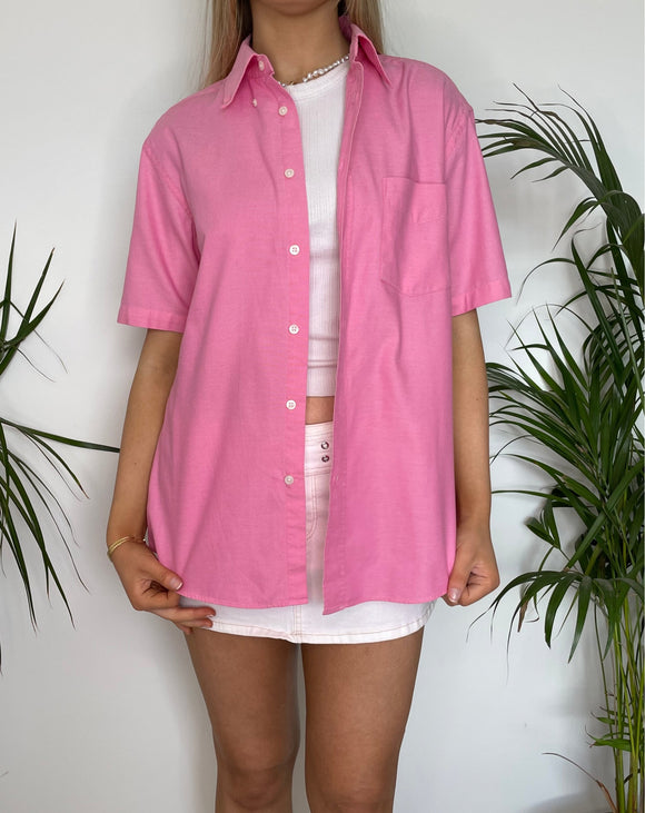 Vintage Short Sleeve Pink Shirt