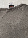 Vintage y2k Harley Davidson Sequin Embroidered Graphic Print Top / T Shirt Grey