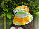 Love Route Unisex Festival Hawaiian Bucket Hat Yellow