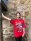 Vintage Nascar Racing Graphic Oversized T Shirt / Tee Red