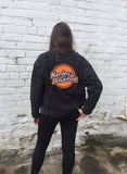 RARE Vintage Levi Harley Davidson Oversized Unisex Denim Jacket Black & Orange