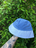 Vintage Reworked Ralph Lauren Recycled Shirt Bucket Hat Blue on Blue