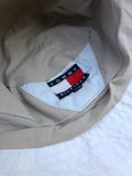 Vintage Reworked Tommy Hilfiger Recycled Shirt Bucket Hat Beige and Blue