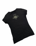 Vintage y2k Harley Davidson Embroidered Logo Top  / Graphic Print T Shirt Grey