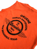 Vintage y2k Harley Davidson Graphic Print Vest Tank Top Neon Orange